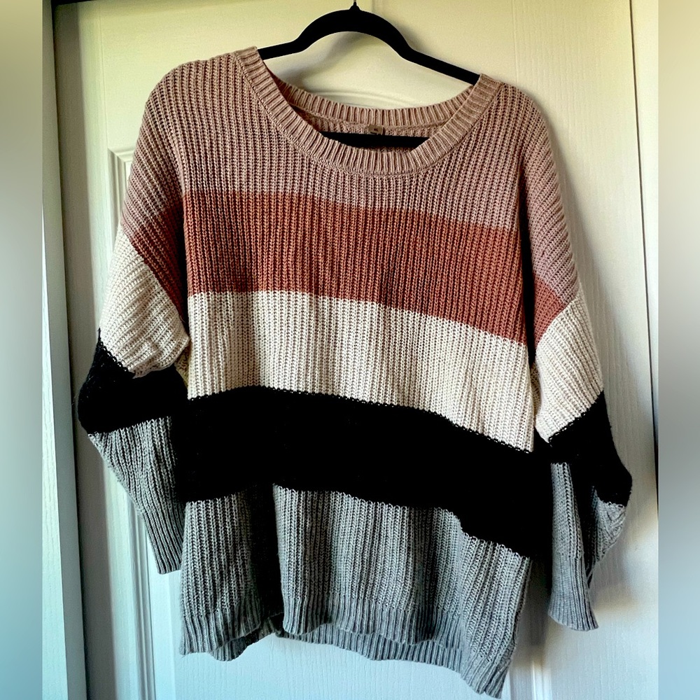 XL Striped Colored Sweater